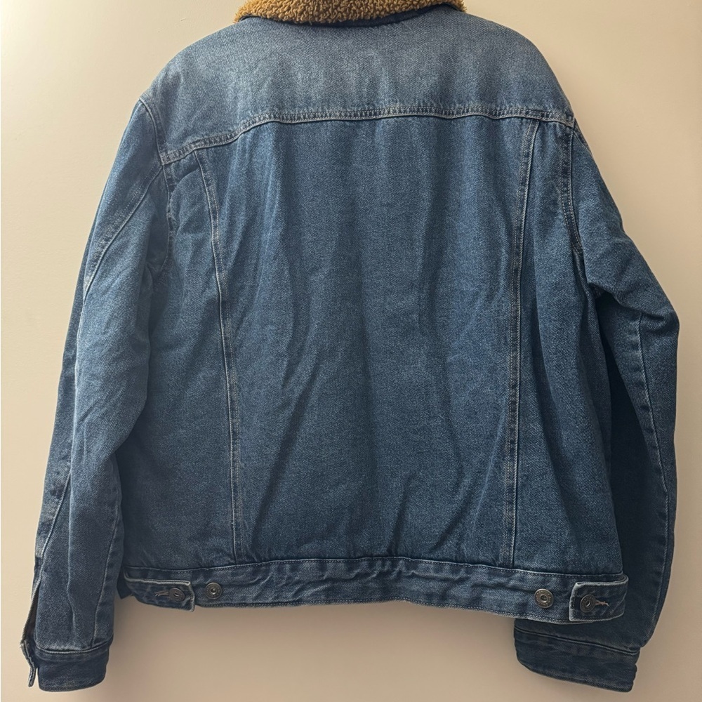 Goodfellow & Co Denim Jacket with Brown Sherpa Lining - Picture 6 of 9
